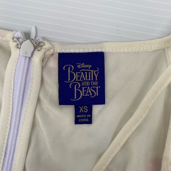 Disney Beauty and the beast floral mini dress size XS - PPm - Picture 3 of 4